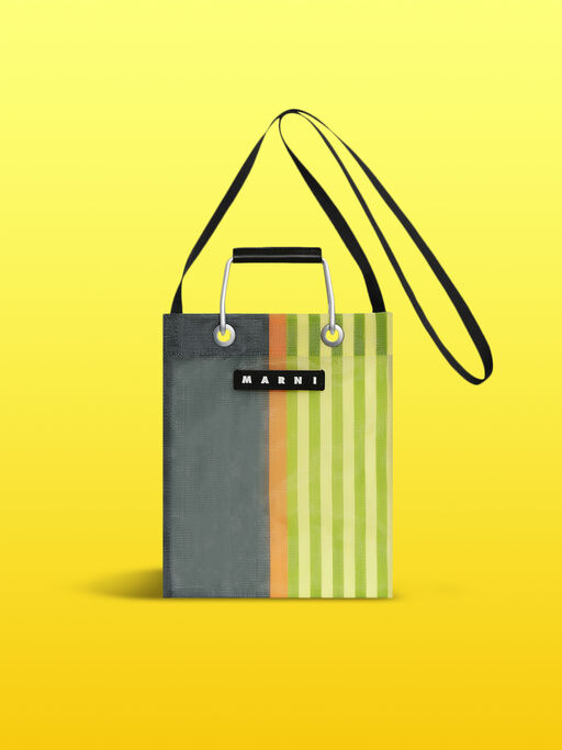 ジェイド MARNI MARKET STRIPE MINI SHOULDER BAG - ハンドバッグ