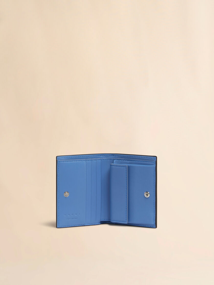 Brown leather bifold wallet with Marni Mending embroidery - Wallets - Image 2