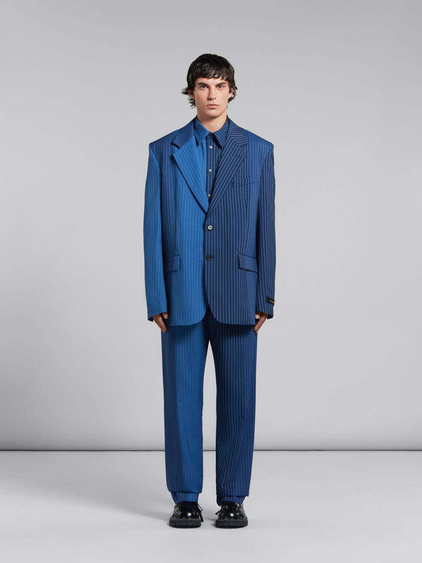 Blue dégradé pinstripe wool blazer - Jackets - Image 2