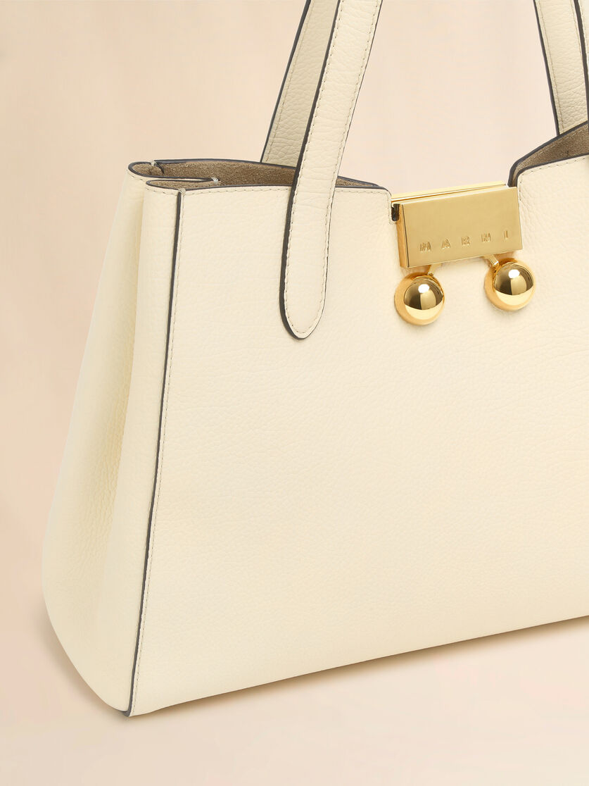 Borsa a mano Trunkaroo Tote piccola in pelle grigia - Borse a mano - Image 4