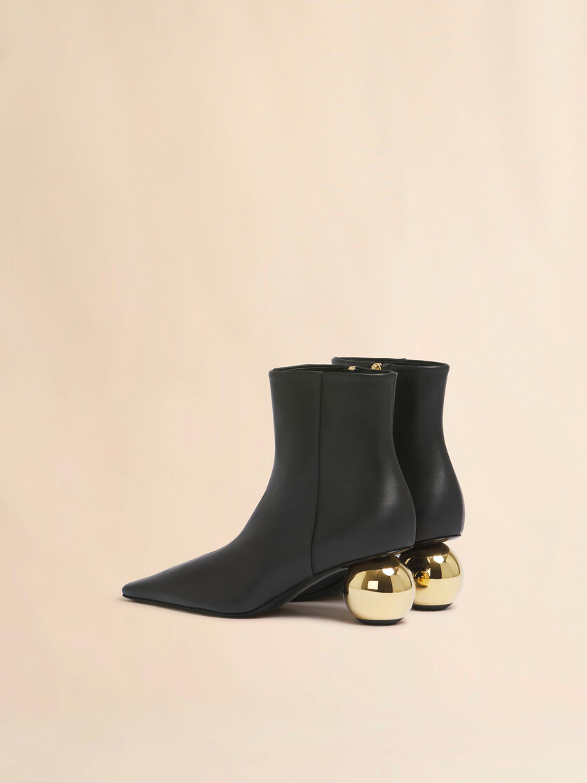 Black leather ankle boot - Boots - Image 3