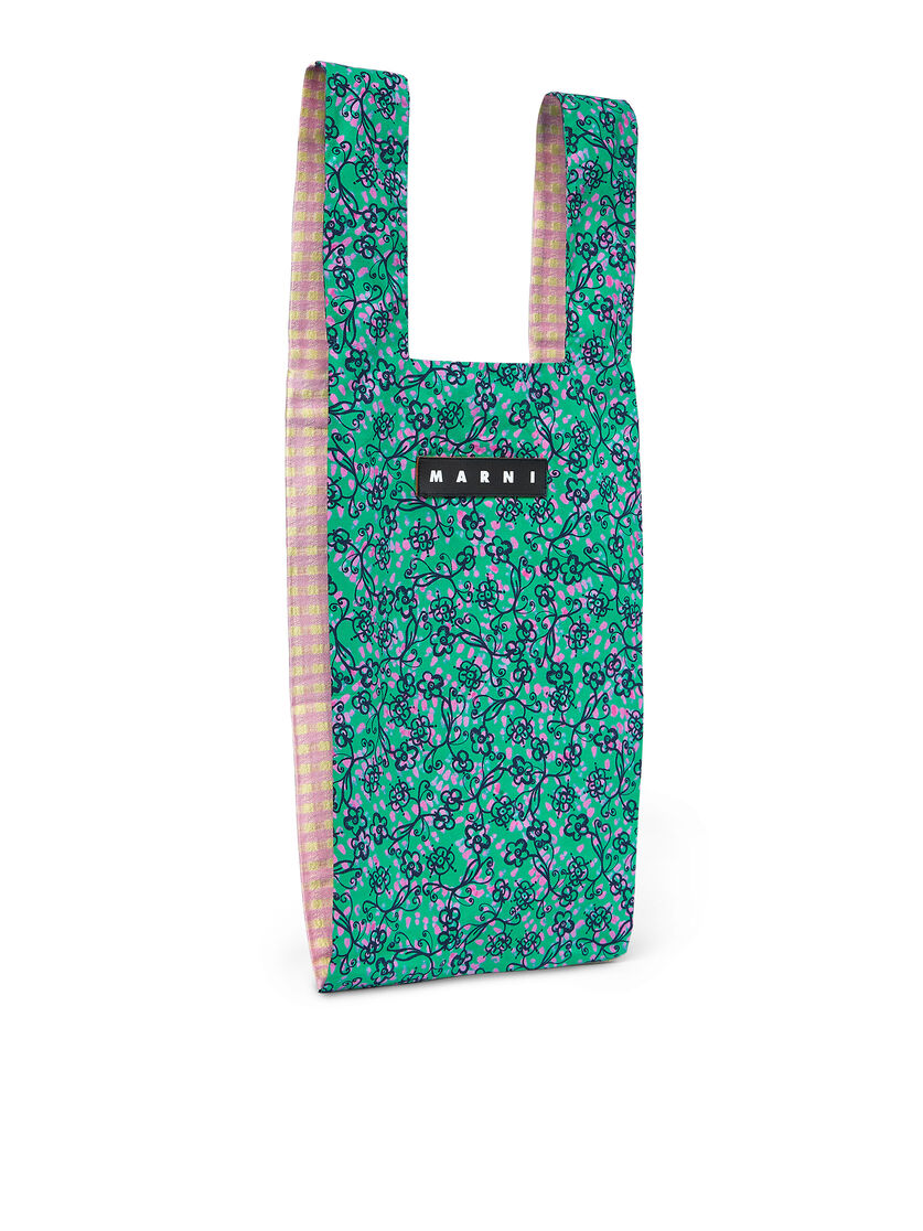 MARNI MARKET cotton shopping bag with abstract and check print - Shopping Bags - Image 2