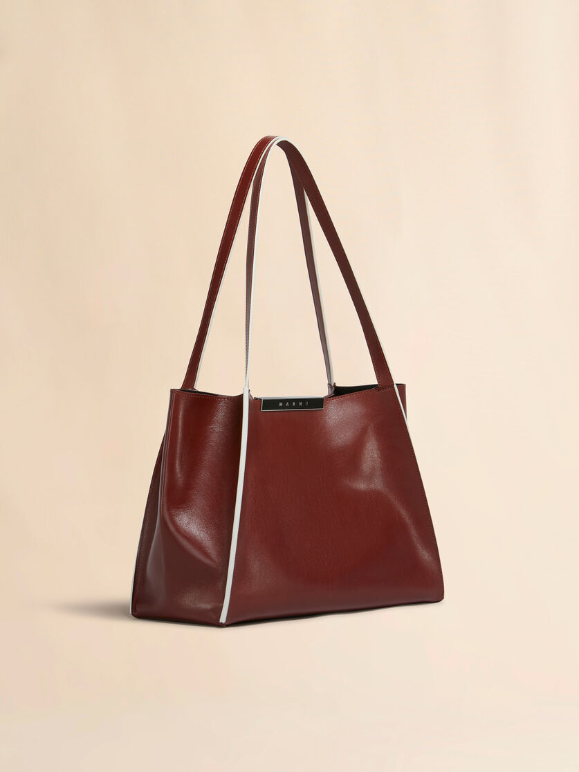 Black leather Cresta E/W small tote bag - Shopping Bags - Image 6