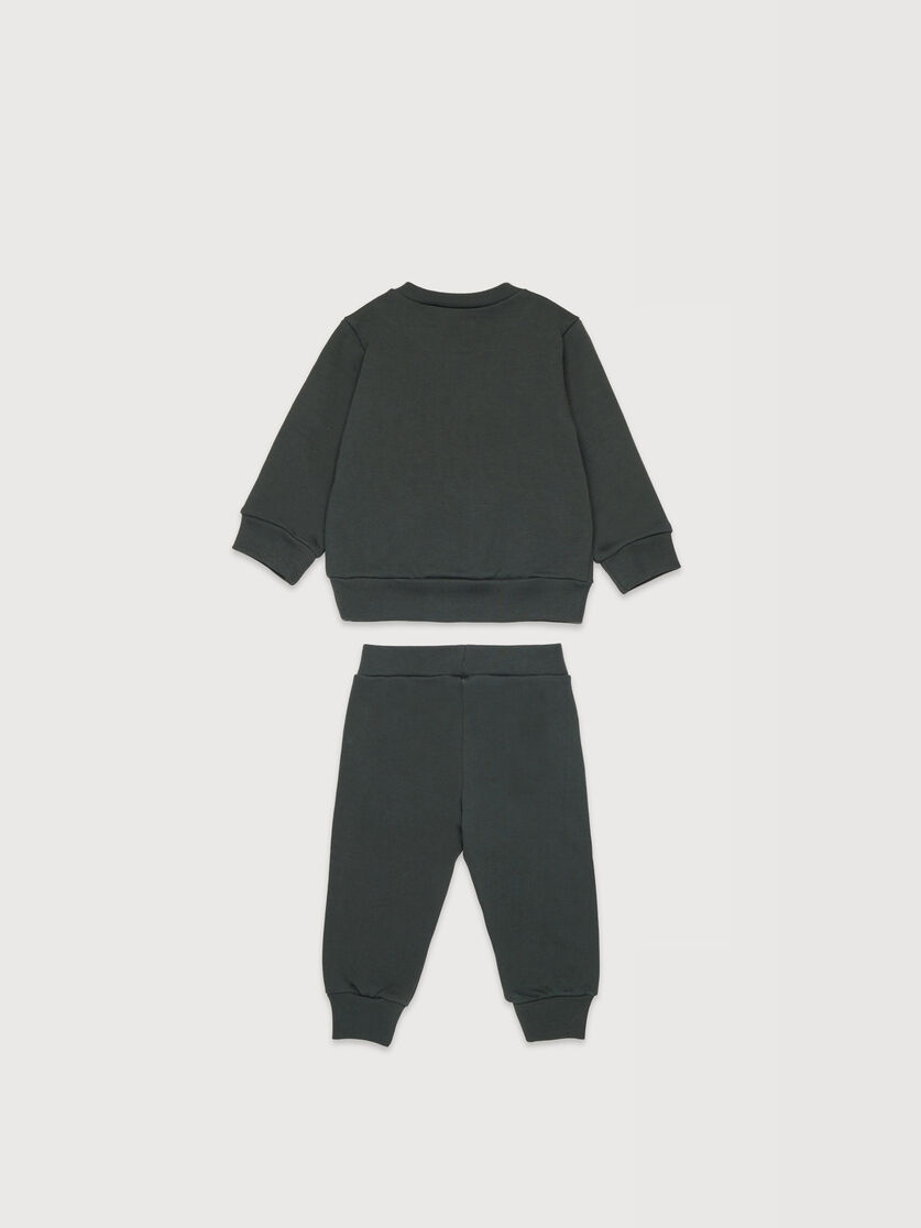 Dark gray cotton fleece tracksuit set, Image 2