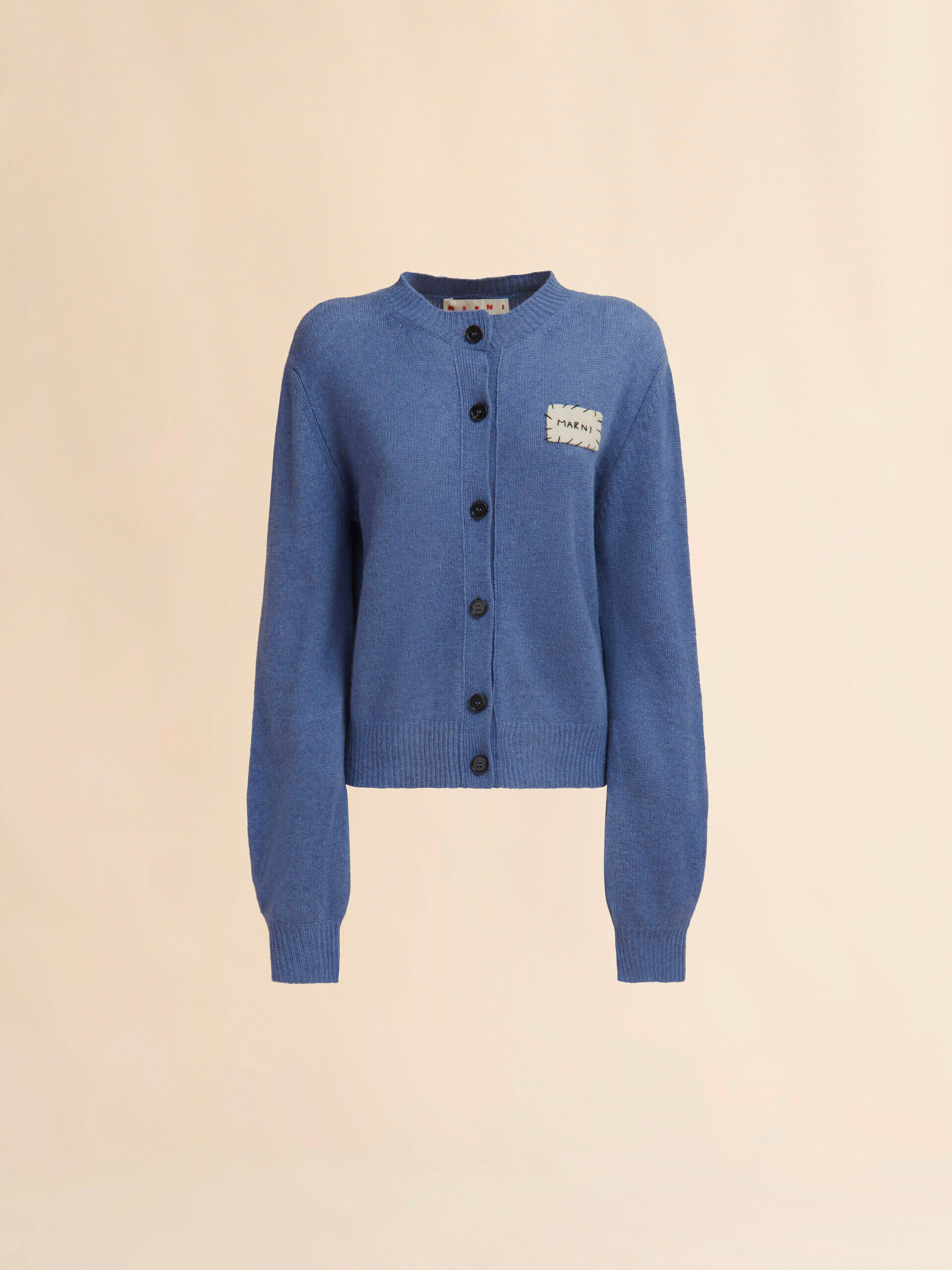 【関税込み】marni Logo embroidery cardigan Marni embroidered-logo Cardigan | Black | FARFETCH