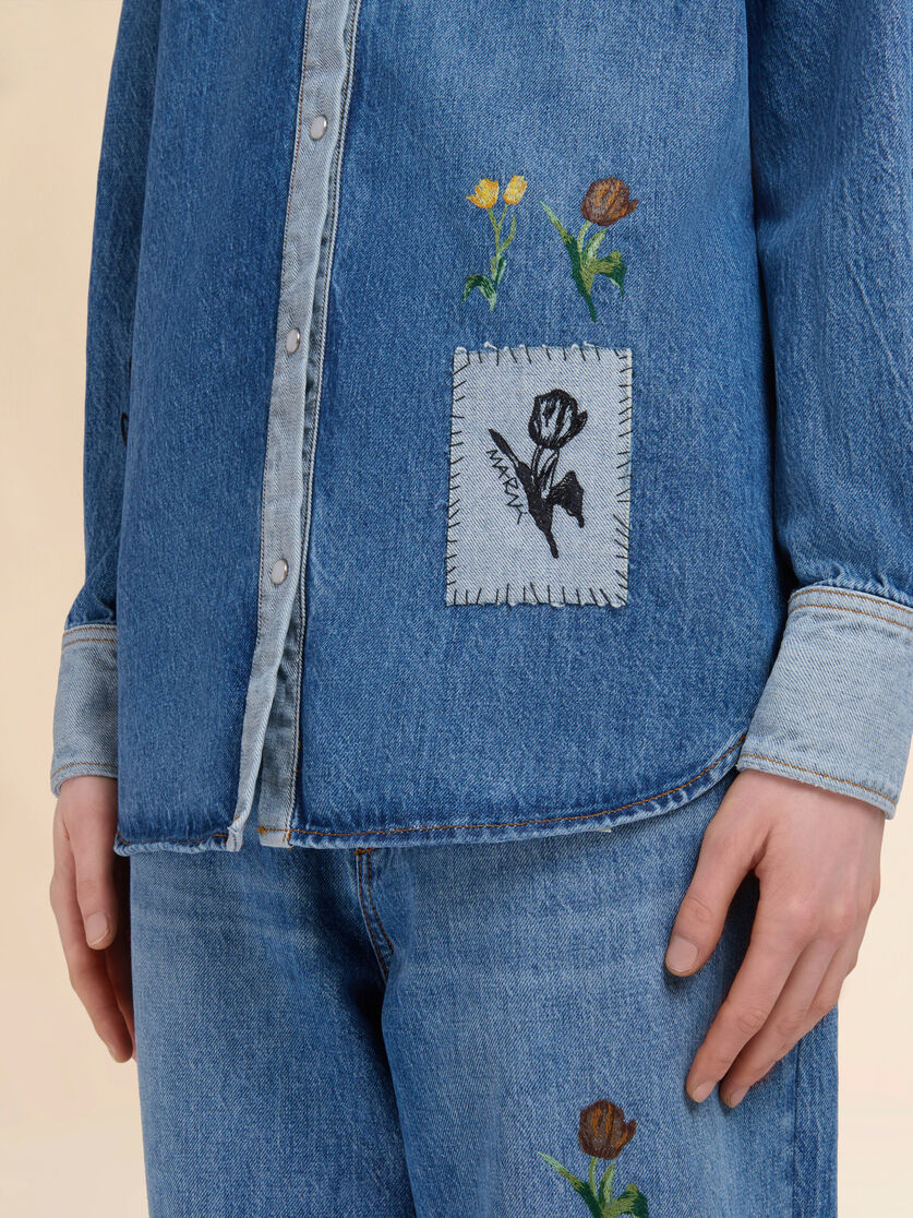 Blue denim shirt - Shirts - Image 4