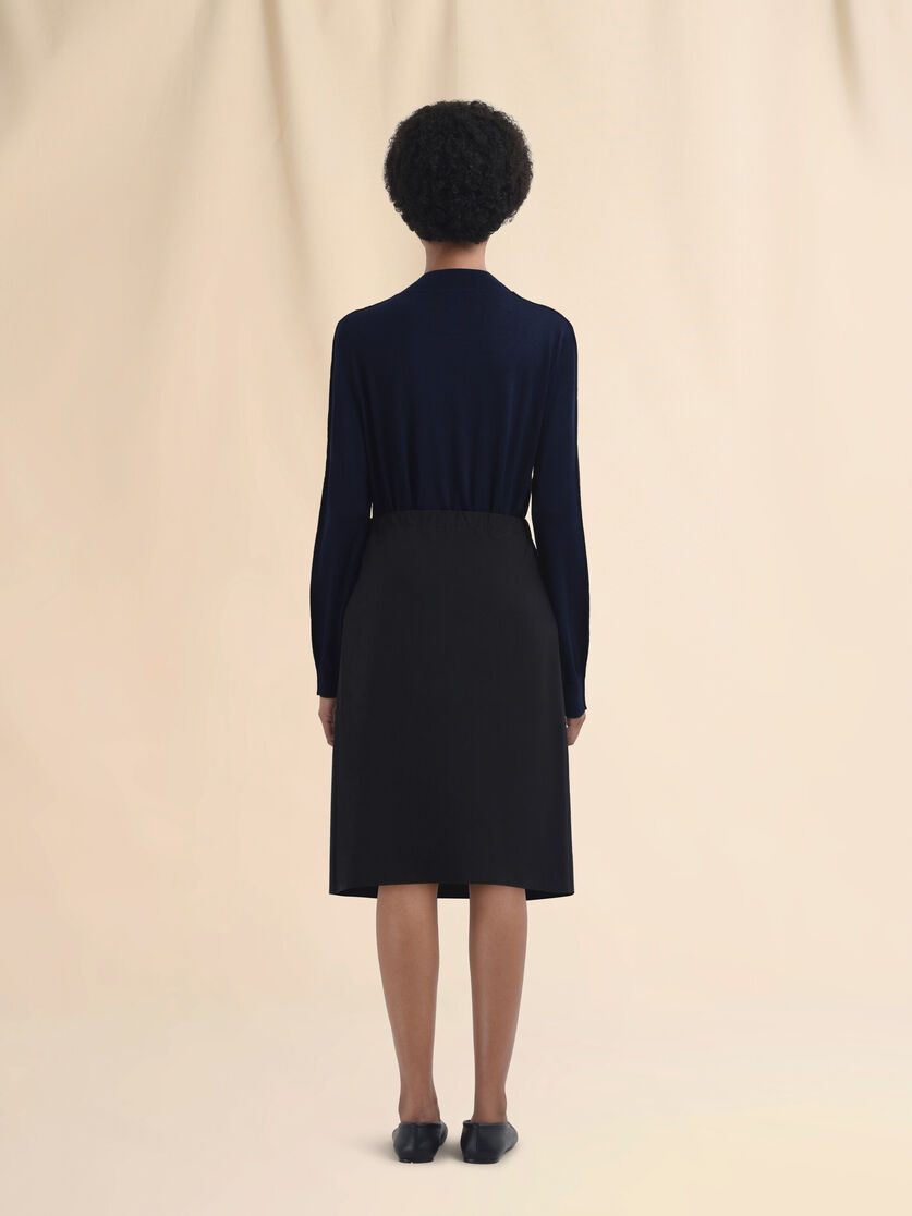 Black wool blend skirt with Marni Symbol - Skirts - Image 3