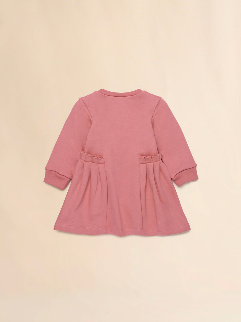 Pink cotton sweat dress with Marni Symbol print - Dresses - Image 2