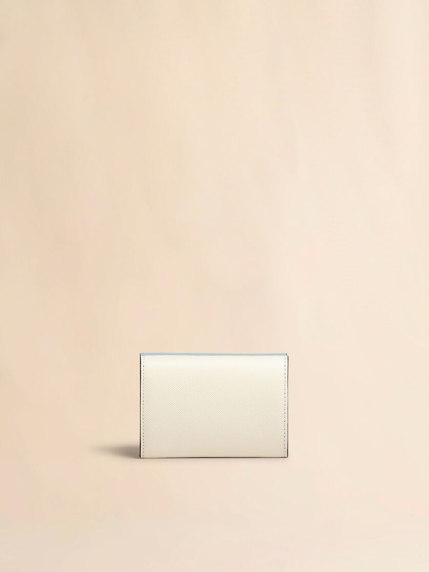 Green, white and brown saffiano leather tri-fold wallet - Wallets - Image 3