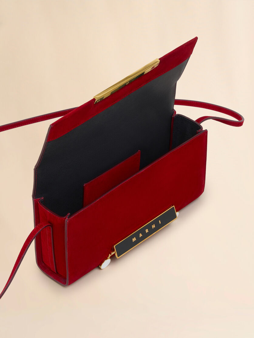 Clutch VHS in suede rosso - Borse a spalla - Image 4