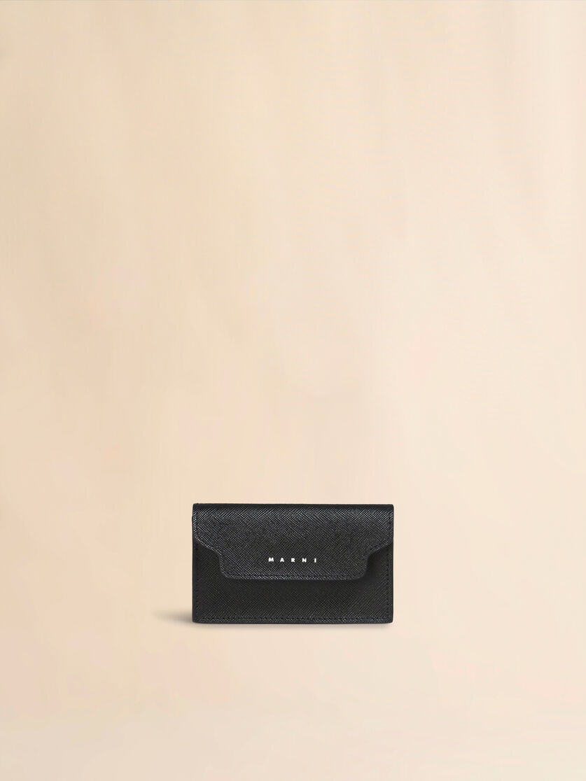 Schwarze Brieftasche aus Saffianleder mit Rundum-Reißverschluss - Brieftaschen - Image 1