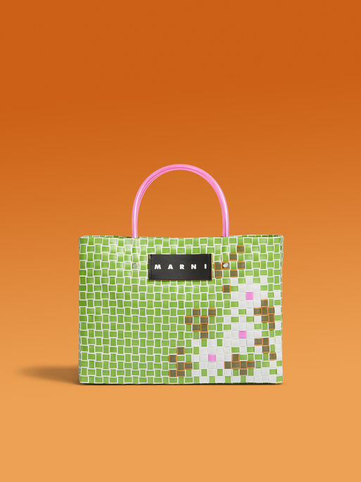 ミント MARNI MARKET FLOWER BASKET - ショッピングバッグ
