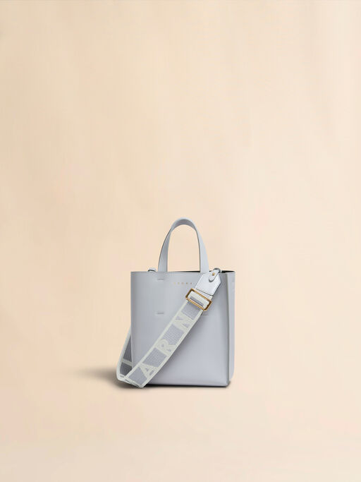 Museo Bag mini in pelle grigia - Borse shopping