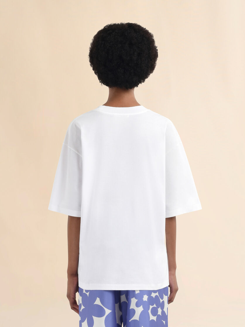 T-shirt with indigo Pop Fields Marni logo - T-shirts - Image 3