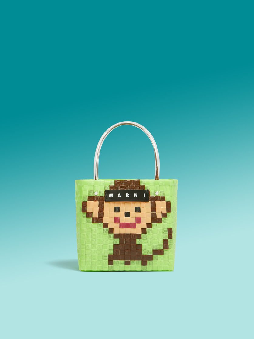 Light green MARNI MARKET ANIMAL BASKET bag | Marni 