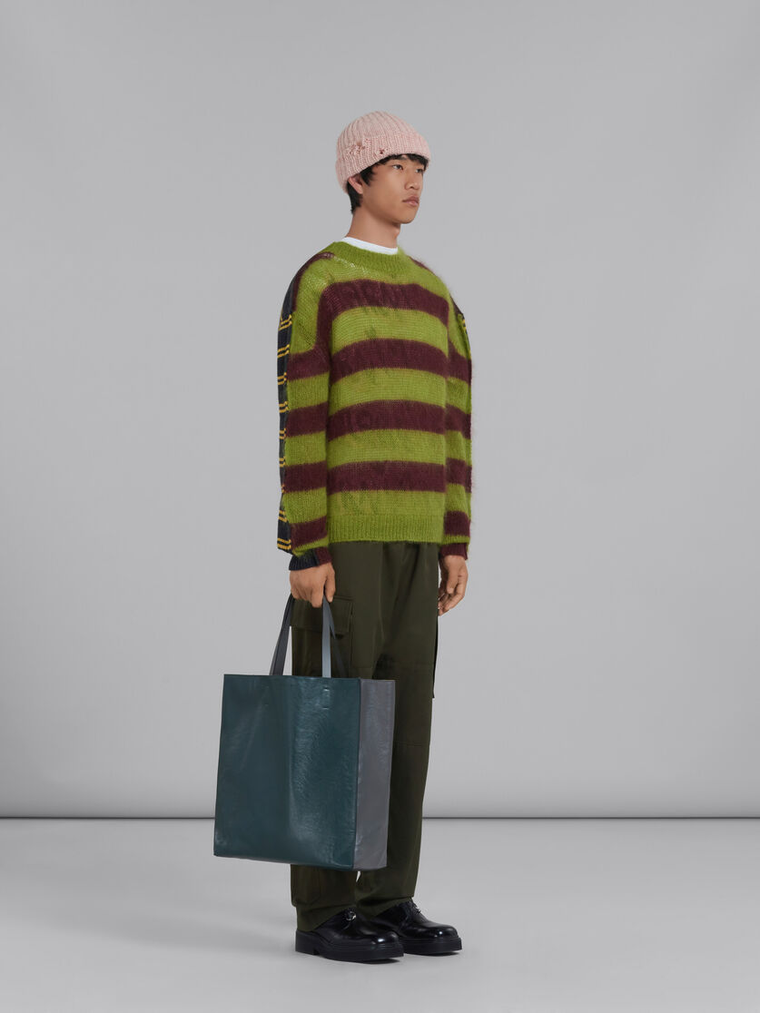 Maglia in lana e mohair a righe verdi multicolor - Pullover - Image 5