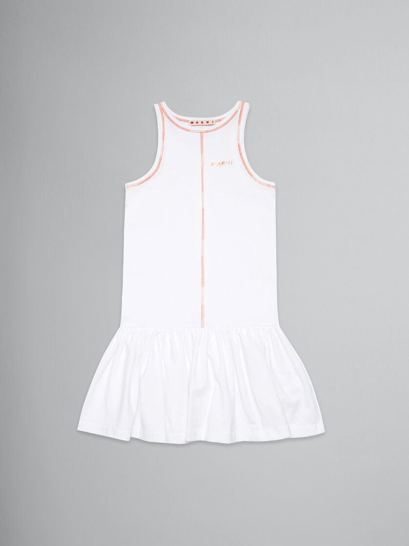White sleeveless dress with stitching - Dresses - Image 1