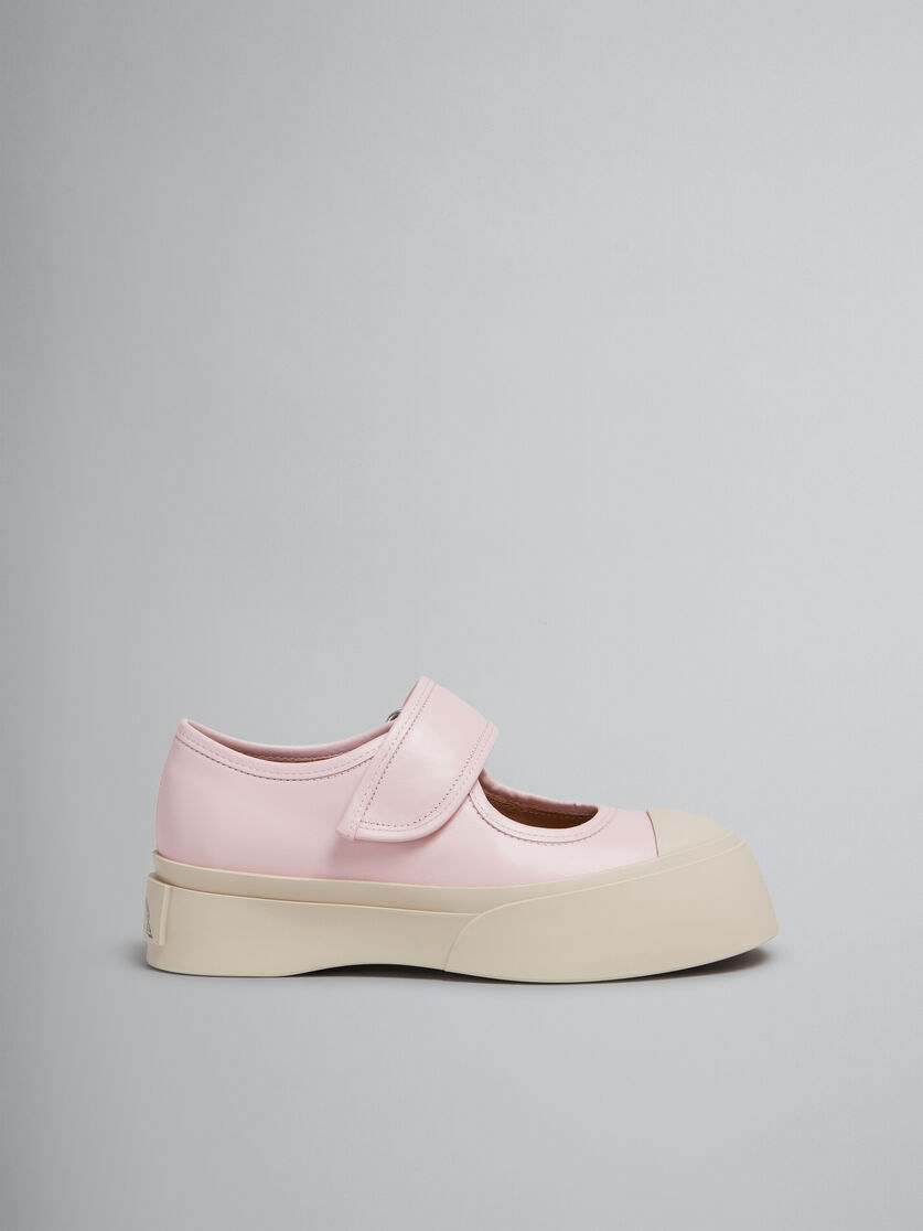 Sneaker Mary Jane in nappa rosa chiaro - Sneakers - Image 1