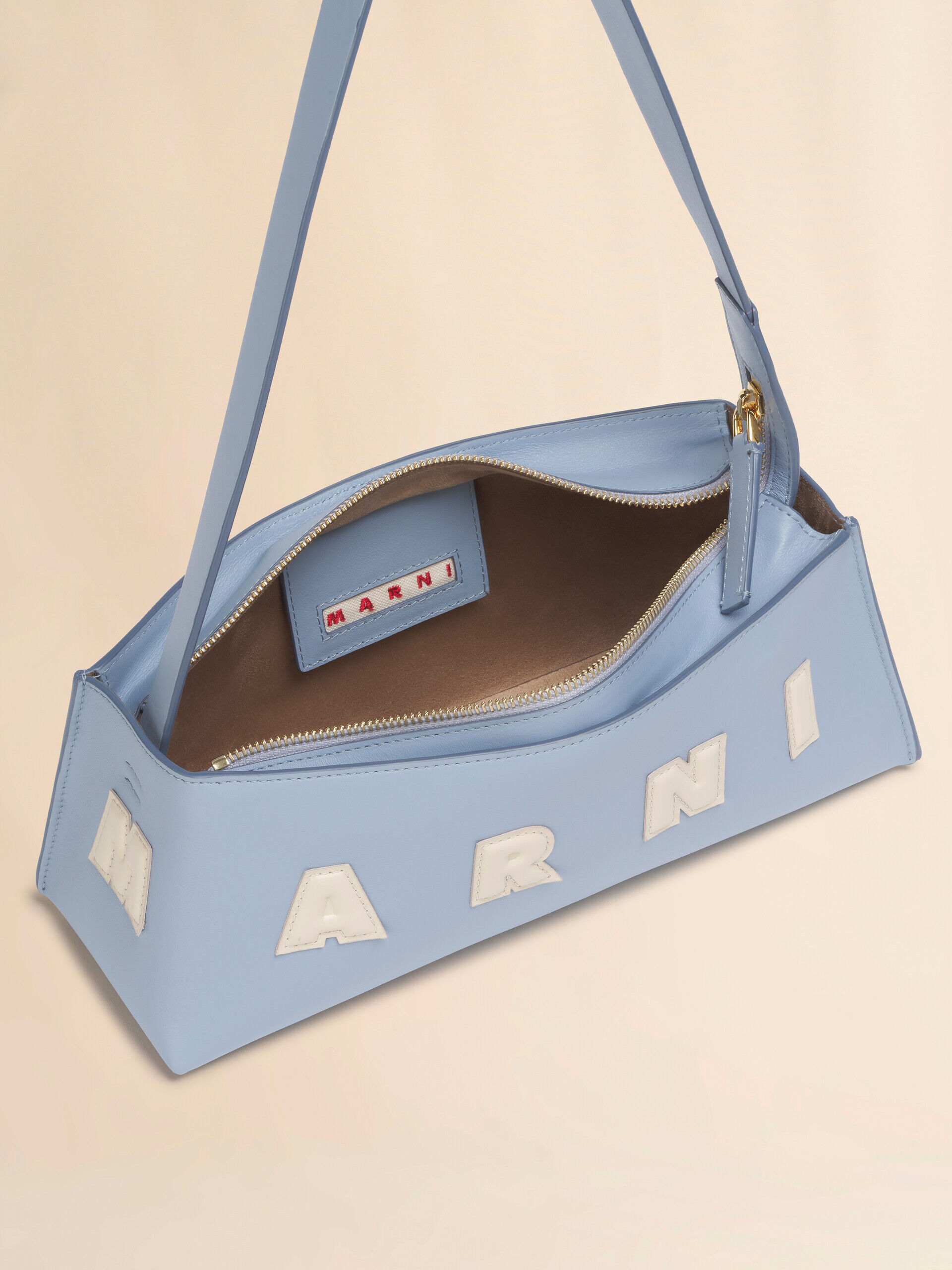ブルー レザー製 Museo バゲットバッグ | Marni