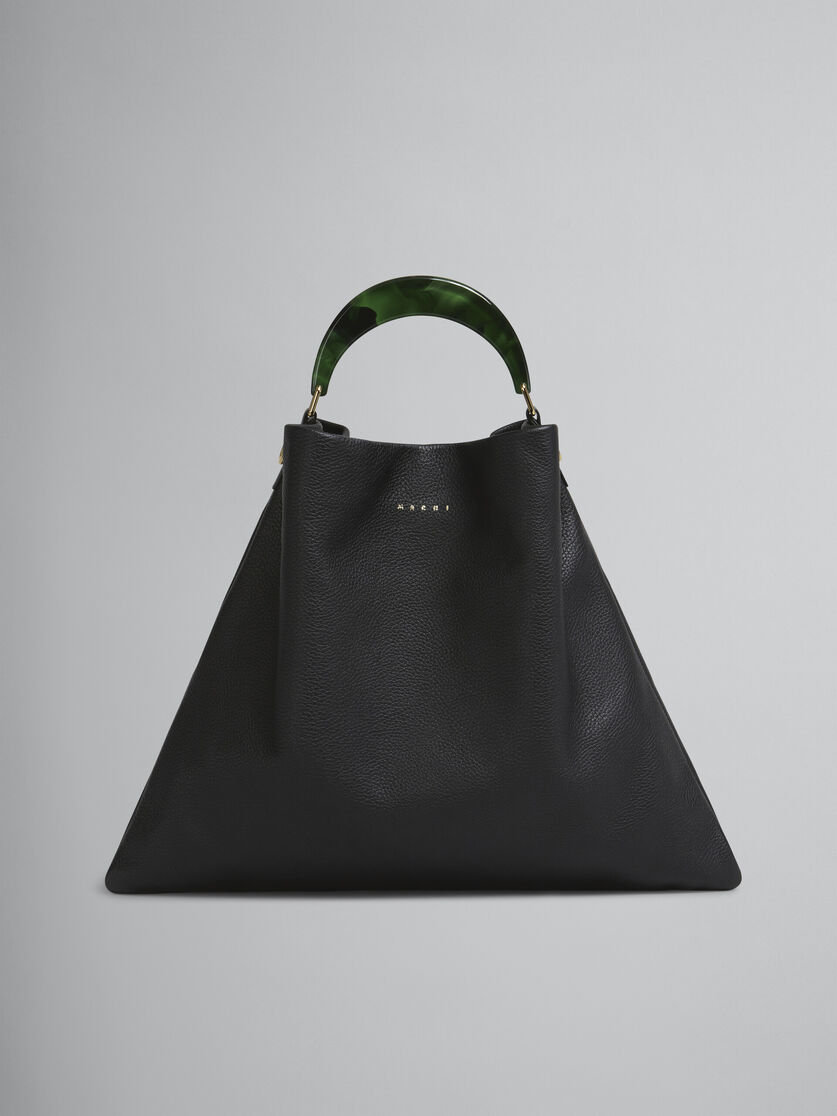 Venice Medium Bag in black leather - Shoulder Bag - Image 1