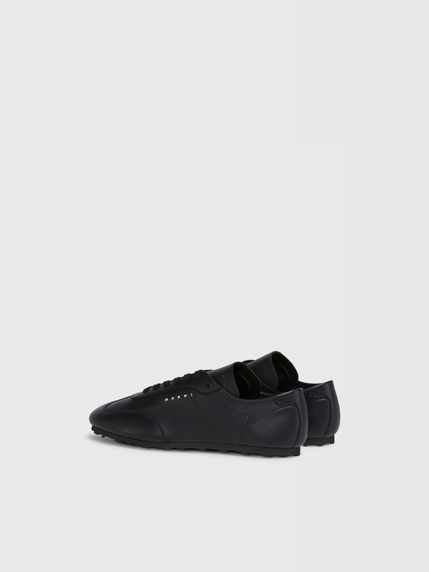 Black nappa leather Softy Soccer sneaker, Image 3