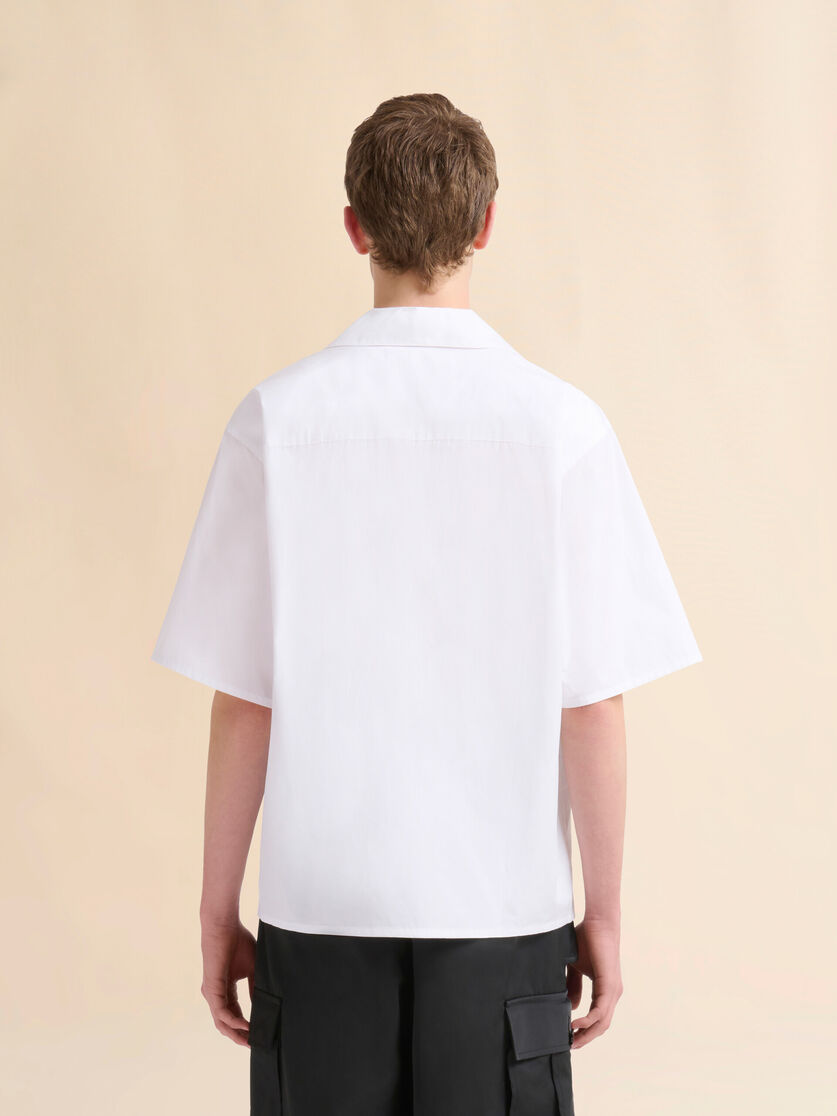 White poplin bowling shirt with fawn patch - Shirts - Image 3