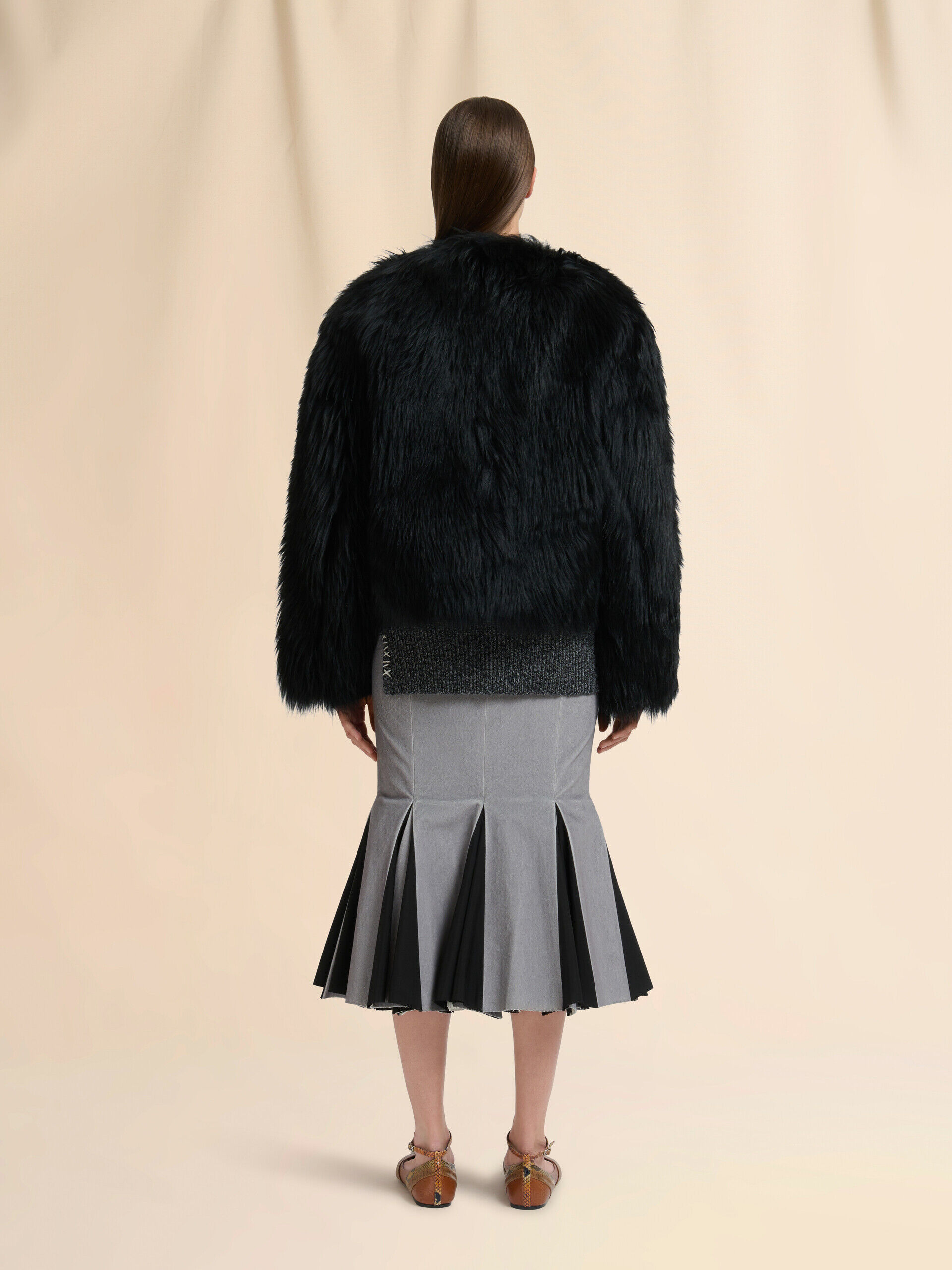 【MARNI】ノーカラーコート　ライトコート　フレアシルエット　Aライン　38 ウールとカシミア コート、シアリングカラー | Marni