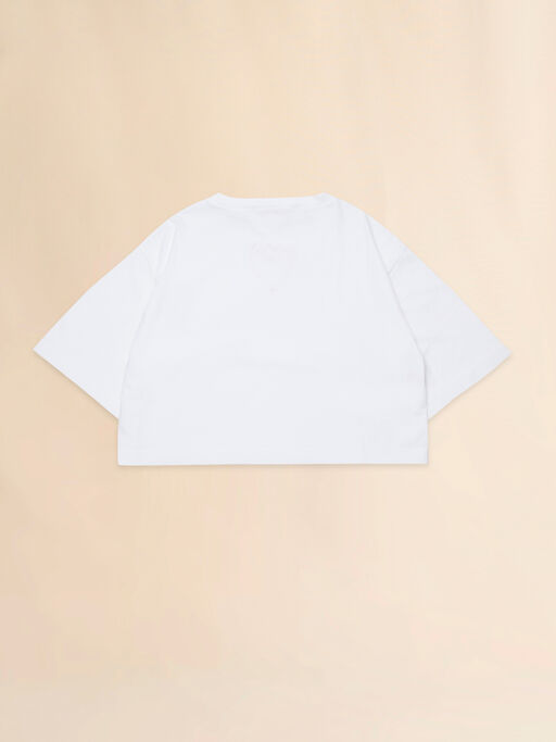 White cotton T-shirt with Marni Mending heart - T-shirts