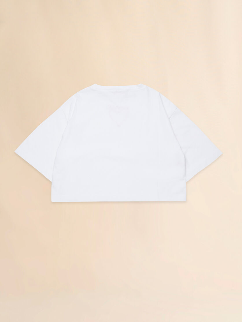 White cotton T-shirt with Marni Mending heart, Image 2