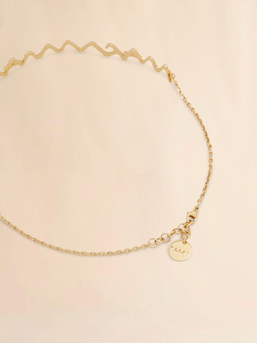 Rhinestone pavé Marni Symbol choker necklace - Necklaces - Image 3