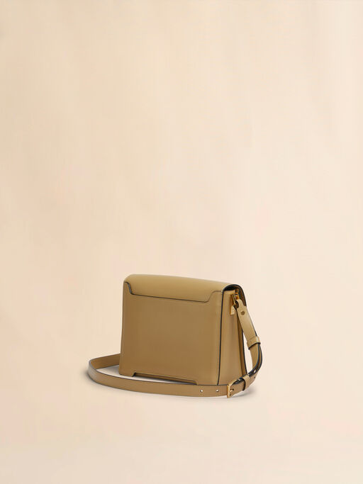 Camelfarbene mittelgroße Trunkaroo Schultertasche aus Leder - Schultertaschen