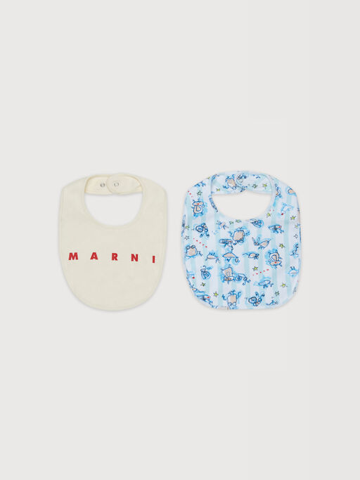 Set of 2 multicolor solid and printed cotton bibs - Other accessories