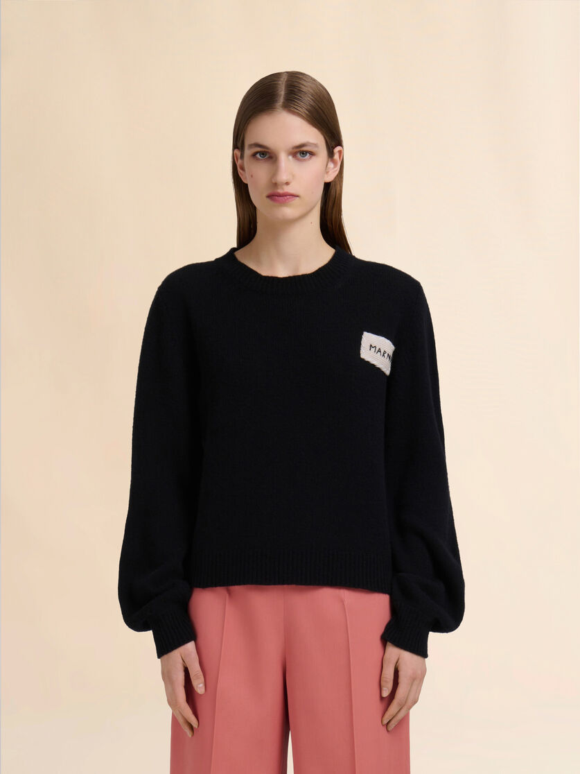 Brown cashmere jumper with Marni Mending patch - Pullovers - Image 2