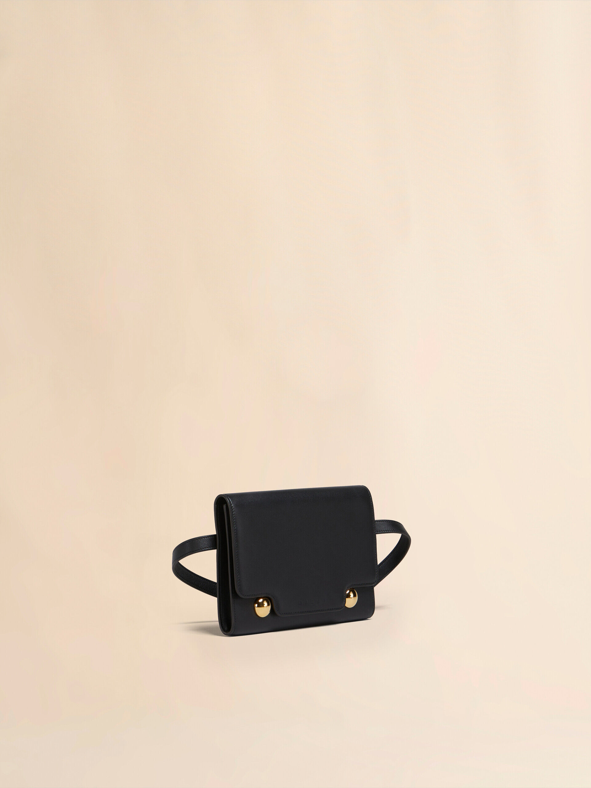 ブラック レザー製 Trunkarooバムバッグ | Marni