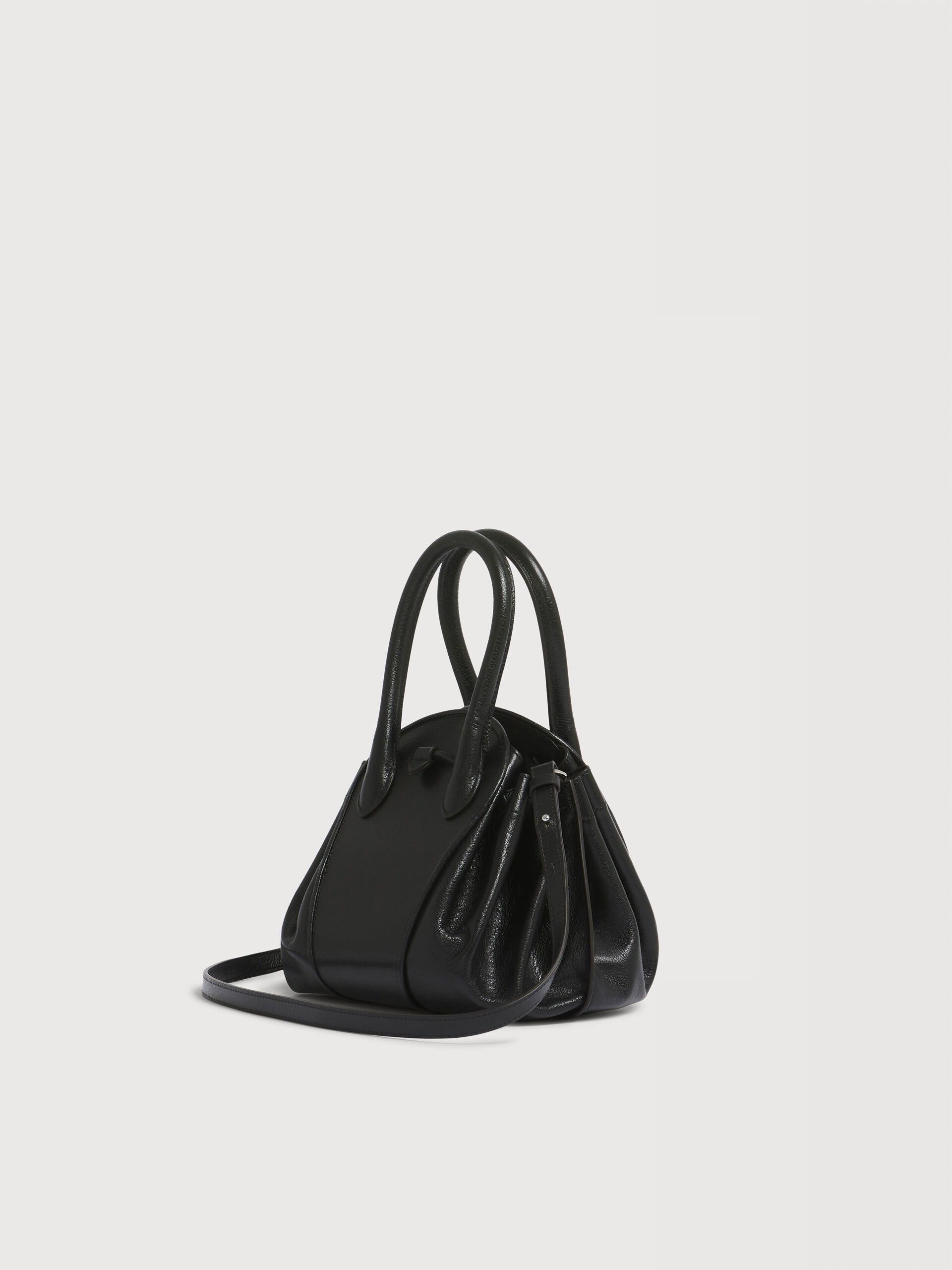 ブラック Tulipea レザー製スモールハンドバッグ | Marni