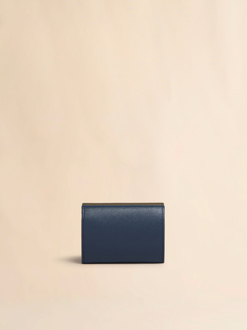 ブラック＆ブルー サフィアーノレザー 三つ折りウォレット - 財布 - Image 3