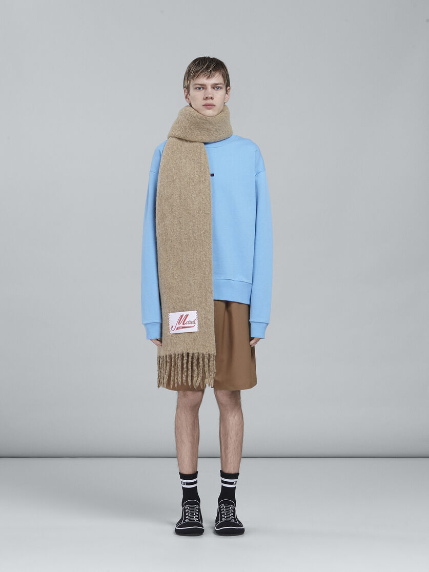 ベージュ ブラッシュドウール スカーフ, Image 2