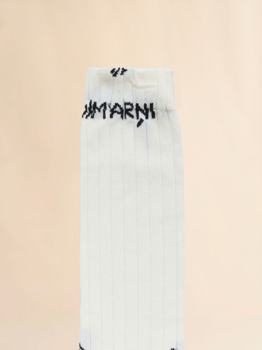 Light blue ribbed cotton socks with Marni Mending - Socks - Image 3