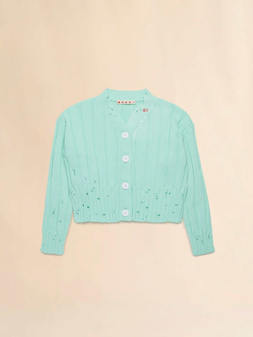 Cardigan a coste rosa - Maglieria - Image 1