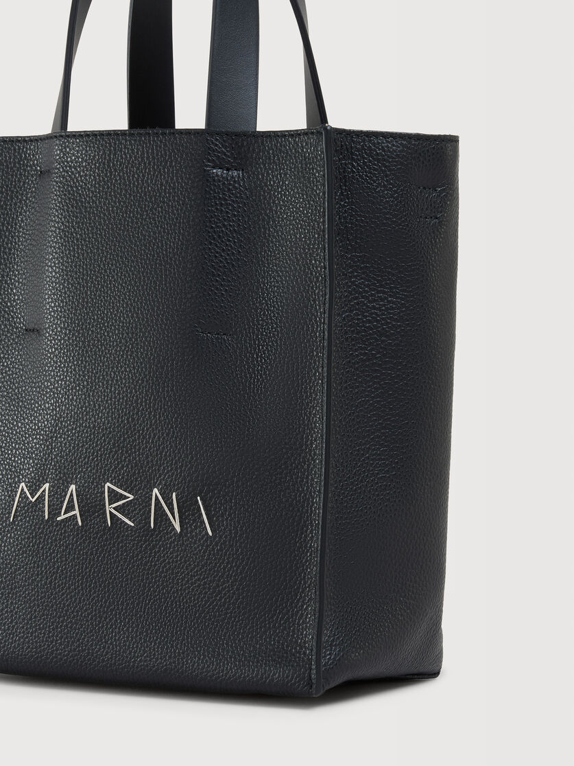 Museo Soft Mini Bag in black leather with Marni Mending, Image 4