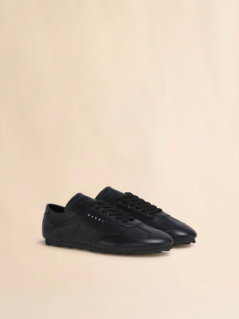 Black nappa leather Softy Soccer sneaker - Sneakers - Image 2