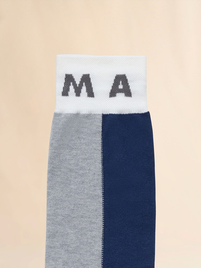Blue colour block socks - Socks - Image 3