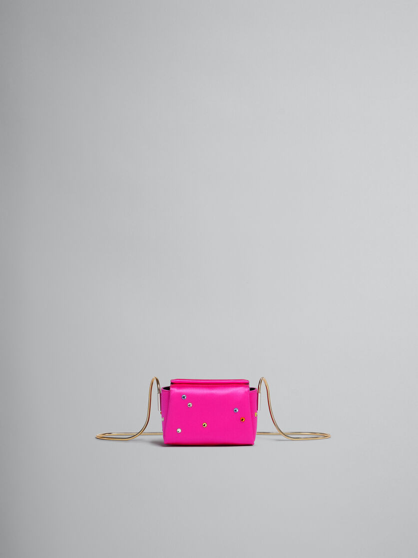 Toggle Mini Bag in fuchsia satin - Shoulder Bags - Image 1