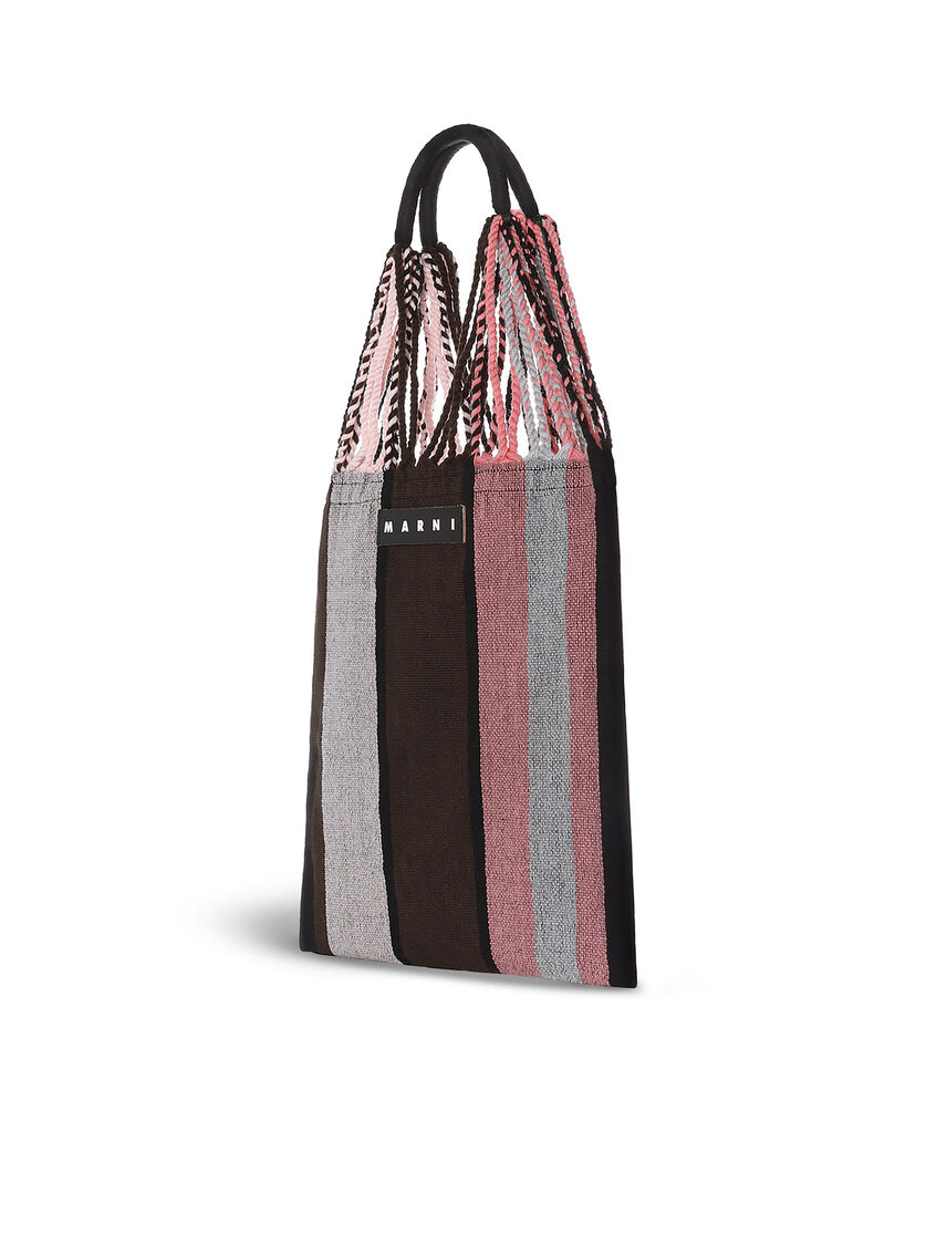 MARNI MARKET ポリエステル ショッピングバッグ ハンモック風ハンドル付き グレー/ターコイズ/レッド - ハンドバッグ - Image 2