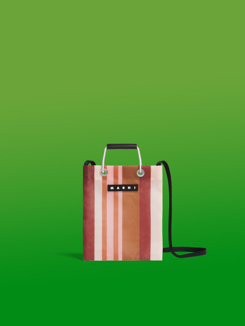 グリーンブルー(ターコイズ) MARNI MARKET STRIPE MINI SHOULDER BAG - ハンドバッグ - Image 1