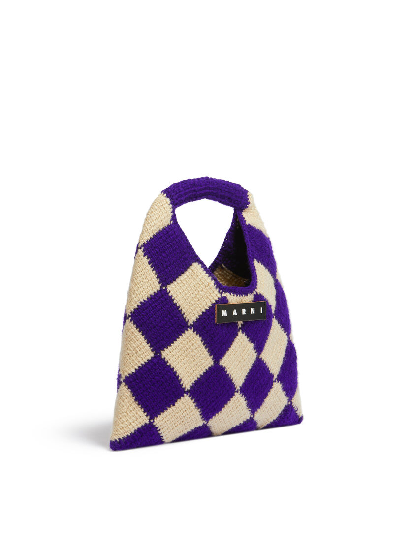 パープル テックウール Marni Market Diamond ミディアムバッグ | Marni 