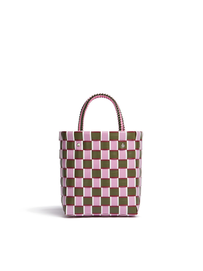 オレンジ&ブラック ウォーブン素材製 MARNI MARKET TAPE BASKETバッグ - ショッピングバッグ - Image 3