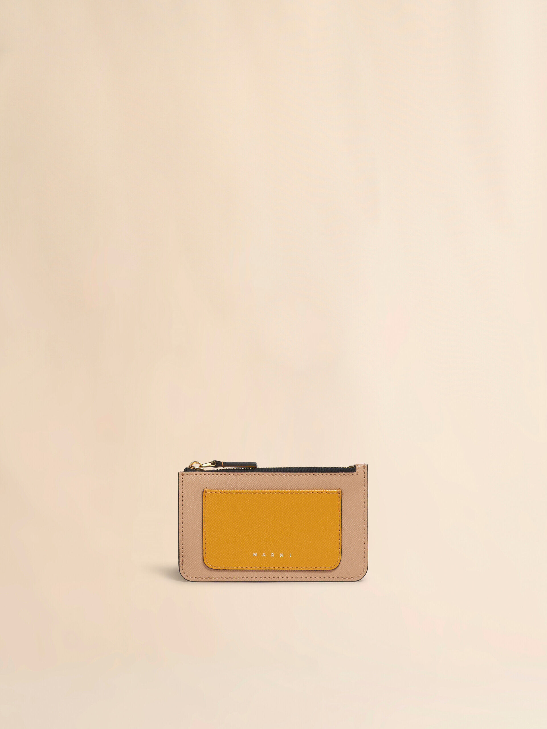 MARNI コンパクトウォレット 二つ折り財布 Z607M ベージュ　オレンジ MARNI コンパクトウォレット 二つ折り Z607M ベージュオレンジ