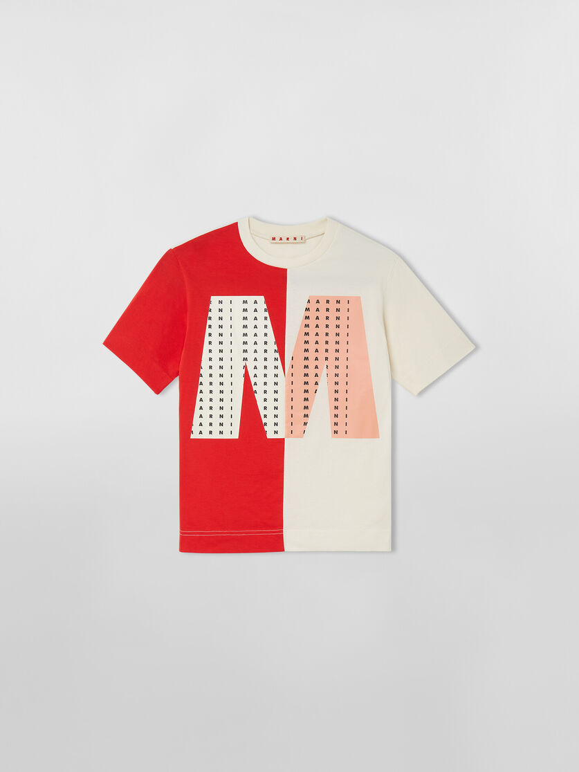 BICOLOR T-SHIRT WITH BIG "M" ON THE FRONT - T-shirts - Image 1