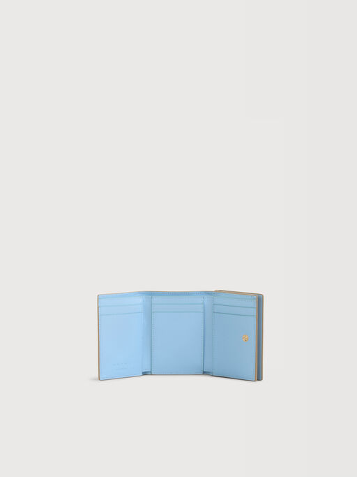 Beige leather trifold wallet with Marni Symbol logo - Wallets